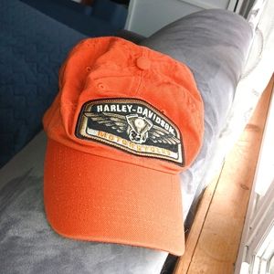 Harley-Davidson Motorcycles Vintage Orange Patch Baseball Cap 2003